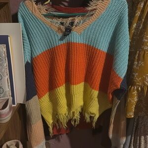 Colorful sweater size medium